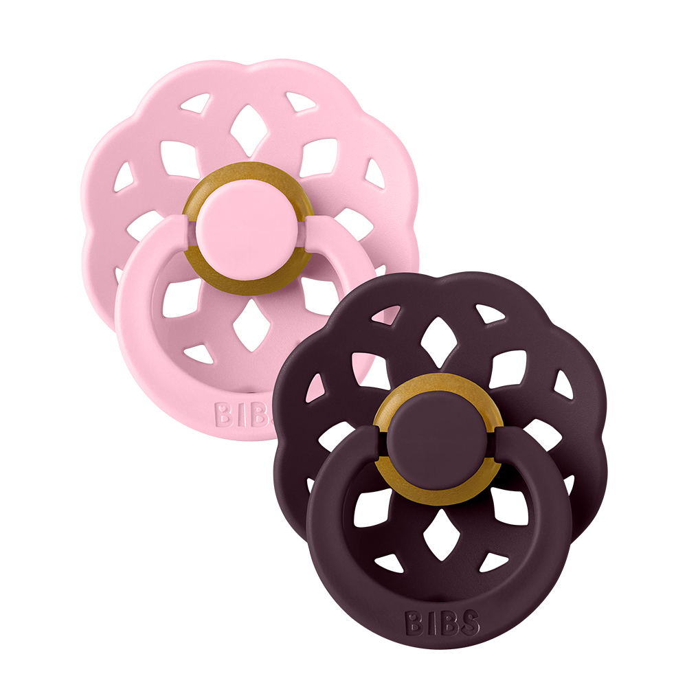 Suzete BIBS Boheme 2 bucăți | Baby Pink/Plum | Latex
