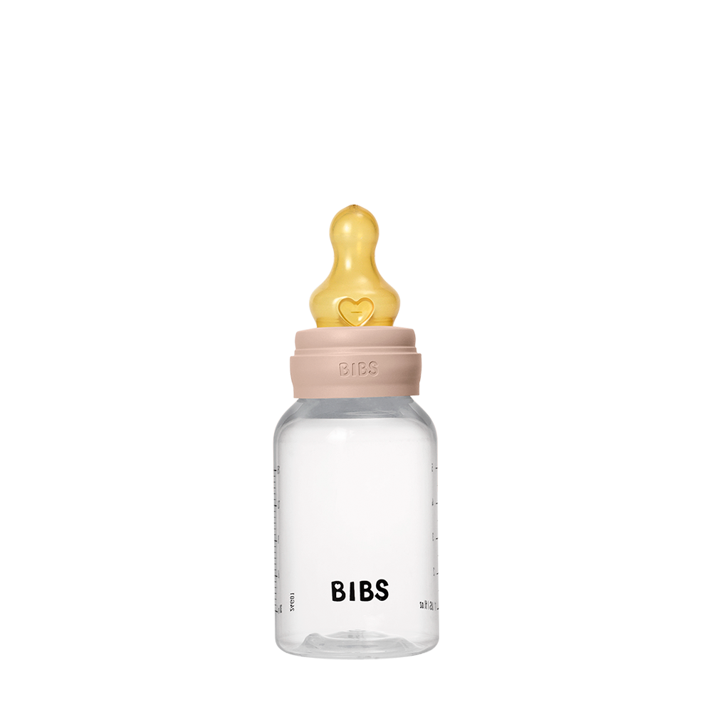 BIBS Baby Bottle 150ml Blush, Soft Latex Anti-Colic