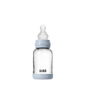 Biberon En Verre BIBS 240 Ml - Anti-colique, Embout Rond Silicone, Favorise Allaitement Naturel - Set Complet Bleu Bébé - 5
