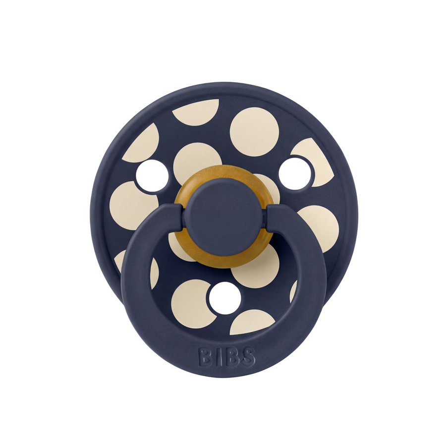 STUDIO Colour Pacifier Polka - Deep Space/Ivory