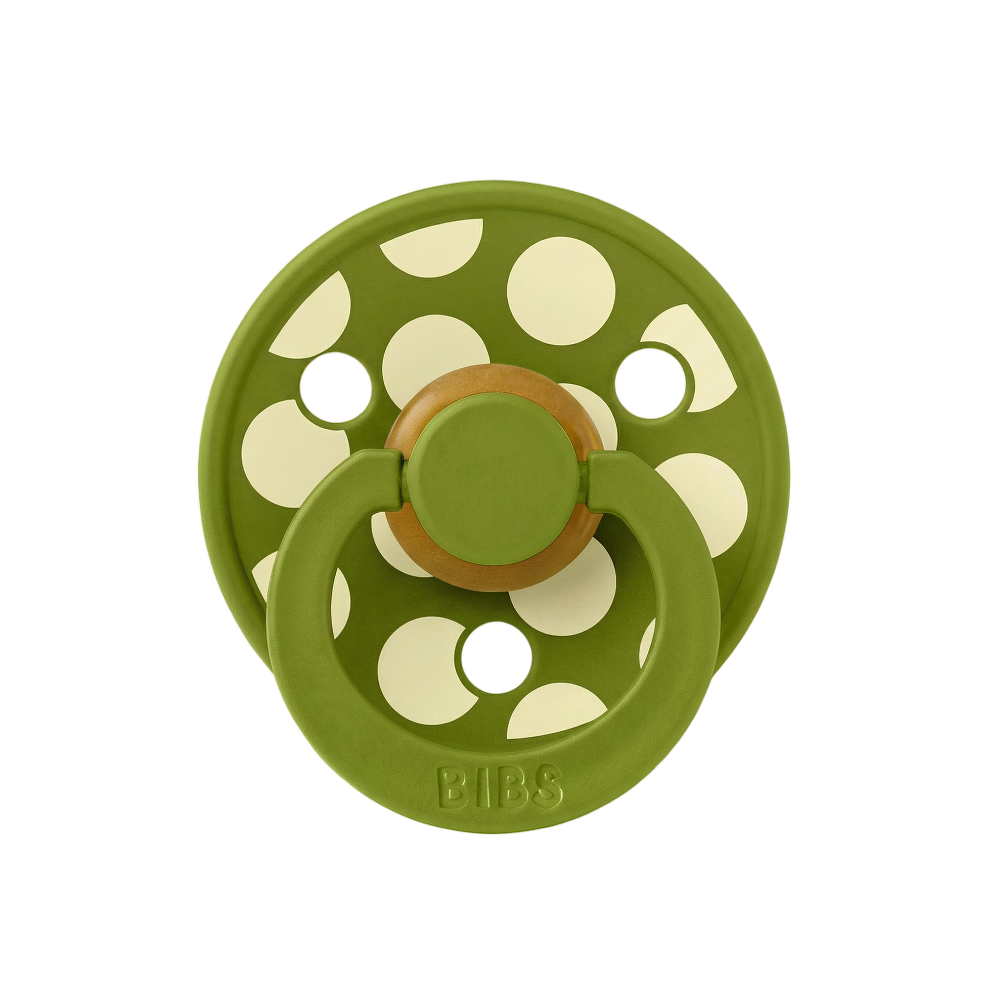 STUDIO Colour Pacifier Polka - Wasabi/Luna