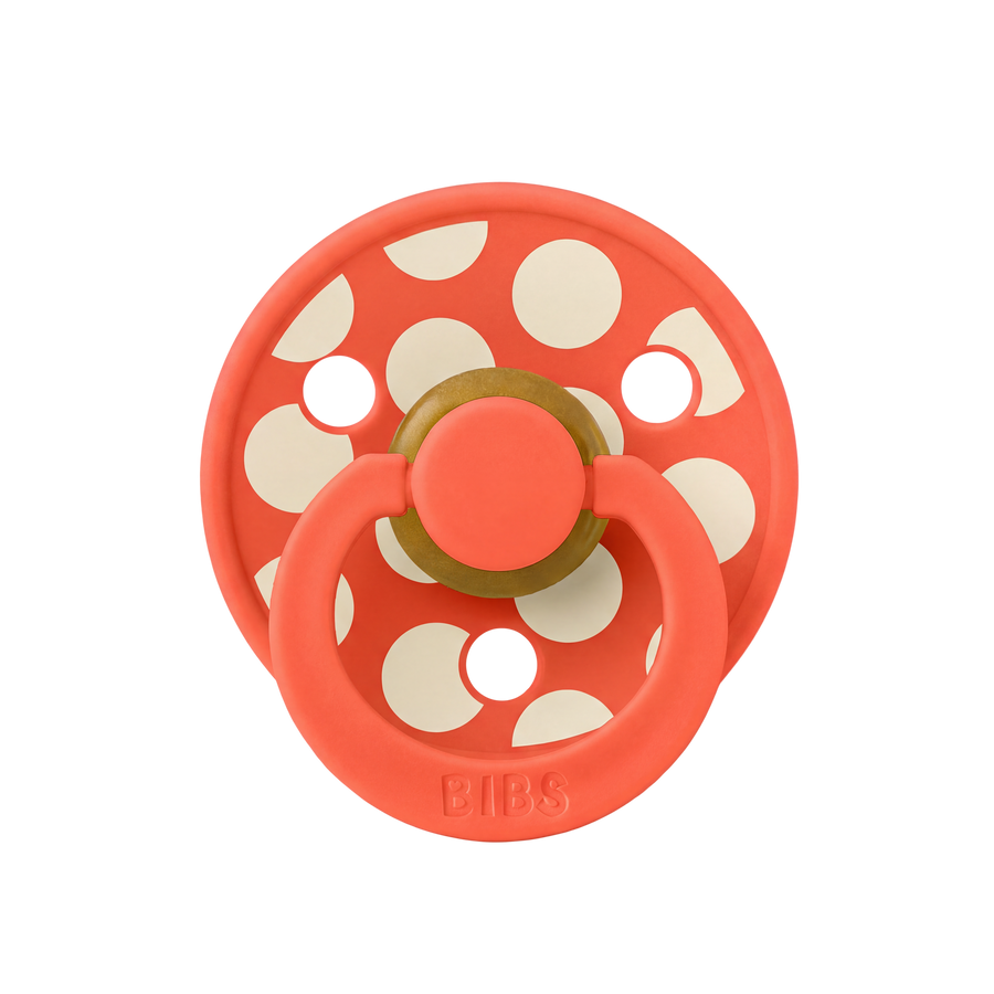 STUDIO Colour Pacifier Polka - Tango/Ivory