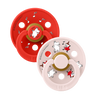 BIBS x Moomin Colour Pacifiers 2 pack Dancing - Candy Apple mix - BIBS