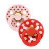 STUDIO Colour Pacifiers 2 Pack Polka - Blossom/Candy Apple - BIBS