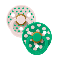 STUDIO Colour Pacifiers 2 Pack Polka - Petal/Cactus - BIBS