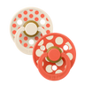 STUDIO Colour Pacifiers 2 Pack Polka - Ivory/Tango - BIBS
