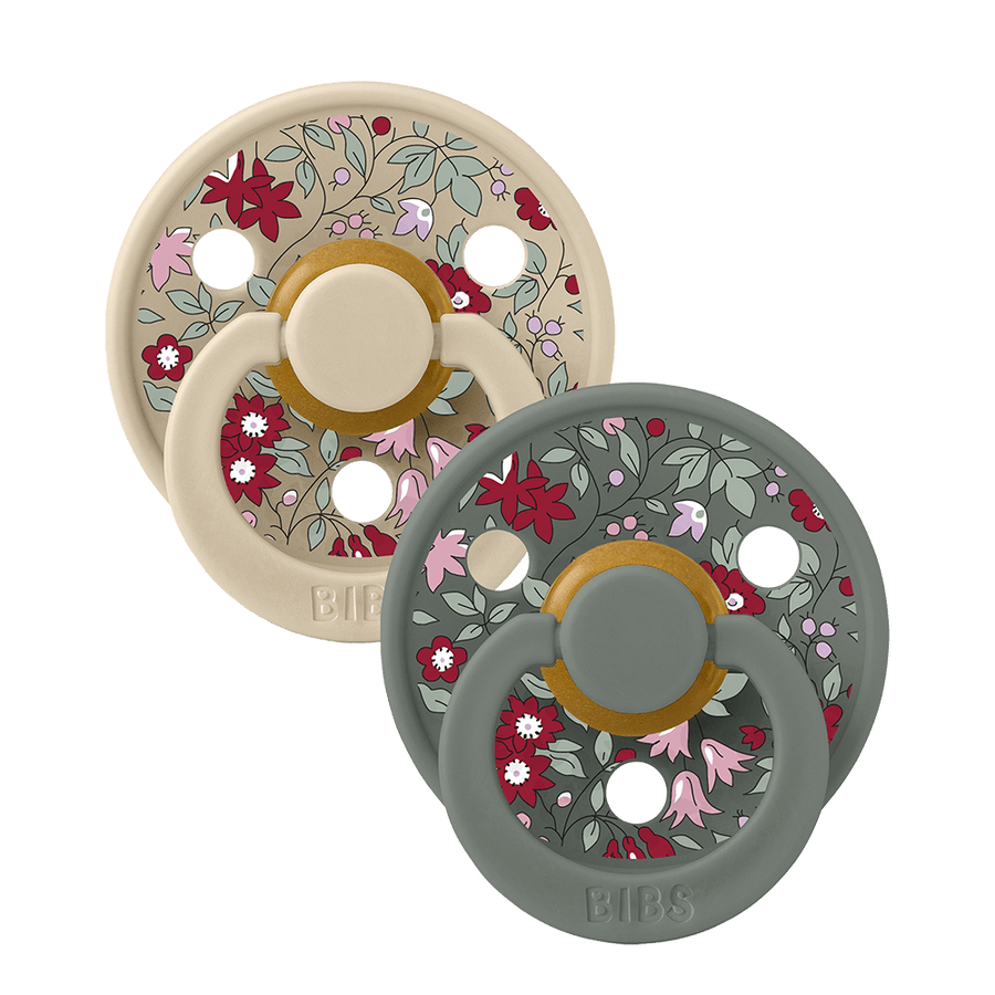 BIBS x LIBERTY Colour Dummies 2 Pack Chamomile Lawn - Pine Mix