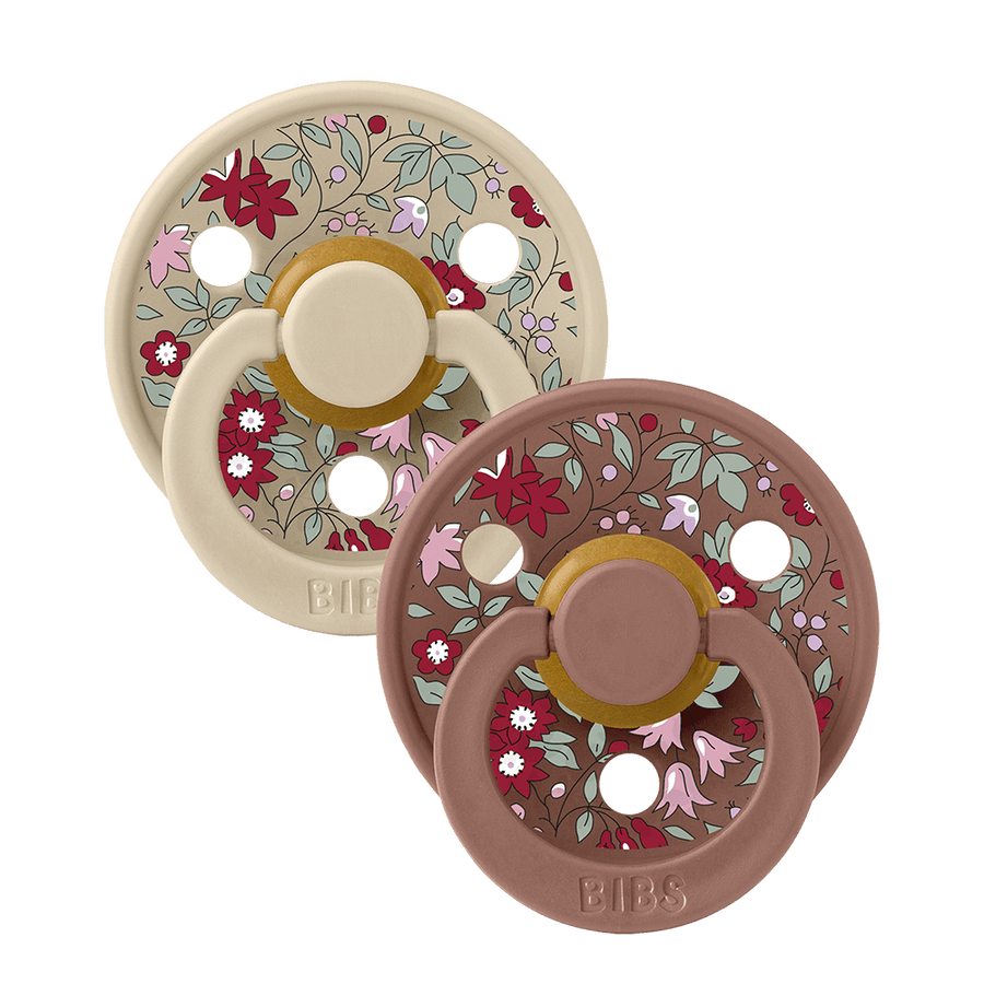 BIBS x LIBERTY Colour Dummies 2 Pack Chamomile Lawn - Woodchuck Mix