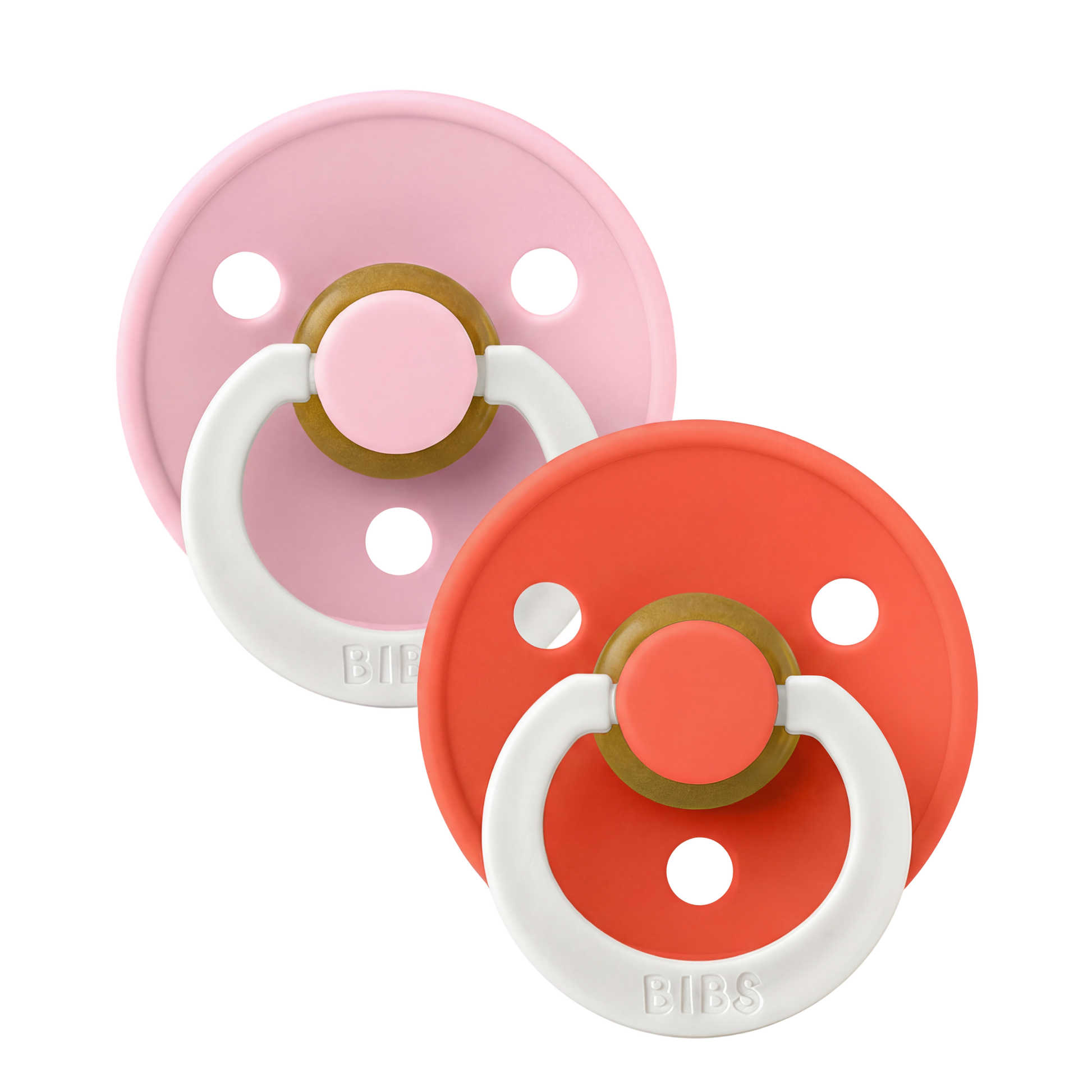 Colour GLOW Schnuller 2er-Set - Baby Pink/Tango