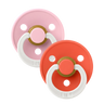 Colour GLOW Schnuller 2er-Set - Baby Pink/Tango