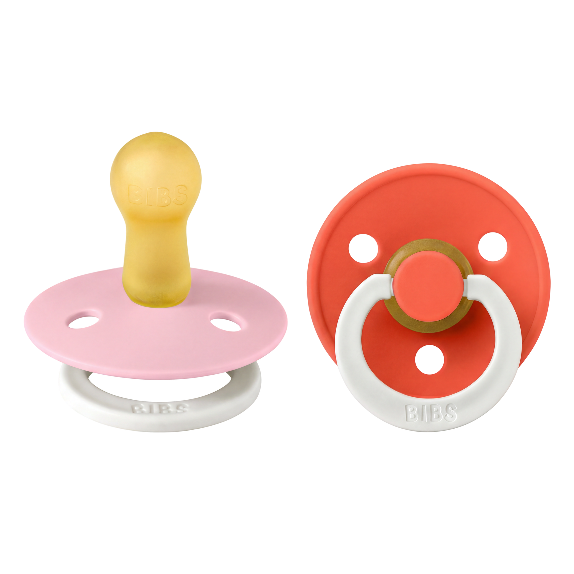 Colour GLOW Schnuller 2er-Set - Baby Pink/Tango