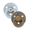 STUDIO Colour Pacifiers 2 Pack Beetle Mix - Baby Blue/Dark Oak