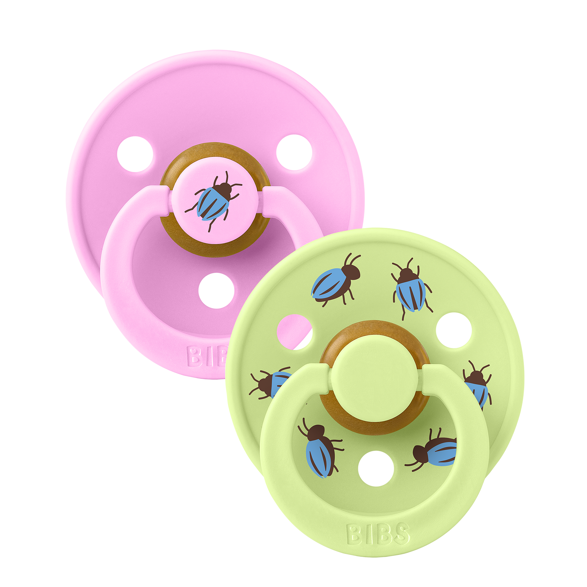 STUDIO Colour Pacifiers 2 Pack Beetle Mix - Ballet/Matcha