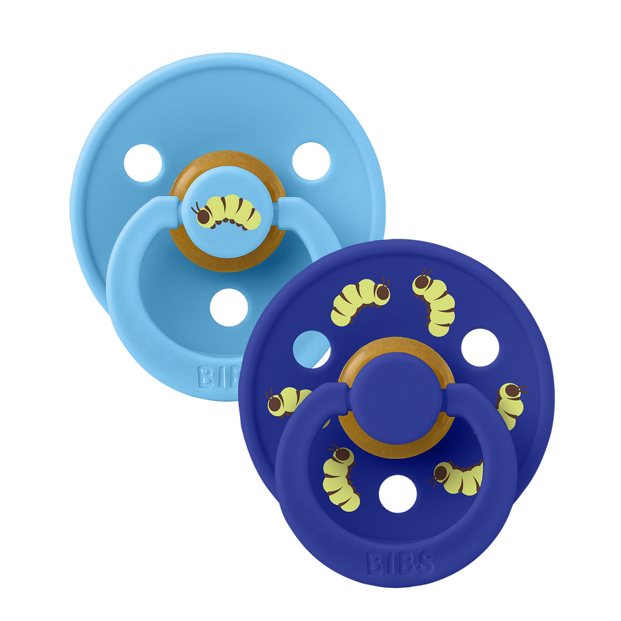 STUDIO Colour Pacifiers 2 Pack Caterpillar Mix - Breeze/Sonic