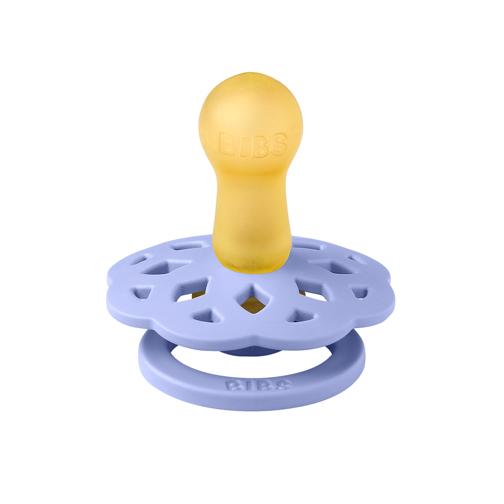Suzete BIBS Boheme 2 bucăți | Ivory/Hush | Tetină rotundă din Latex