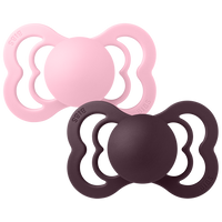 Supreme Pacifiers 2 Pack - Baby Pink/Plum - BIBS