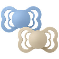 Supreme Pacifiers 2 Pack - Vanilla/Sky Blue - BIBS