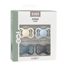 Supreme Pacifiers 4 Pack - Ivory/Baby Blue/Petrol/Iron - BIBS
