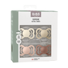 Supreme Pacifiers 4 Pack - Ivory/Vanilla/Blush/Woodchuck - BIBS