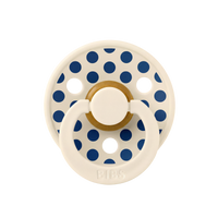 STUDIO Colour Pacifier Polka - Ivory/Deep Space