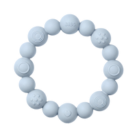 Beaded Teething Ring - Baby Blue