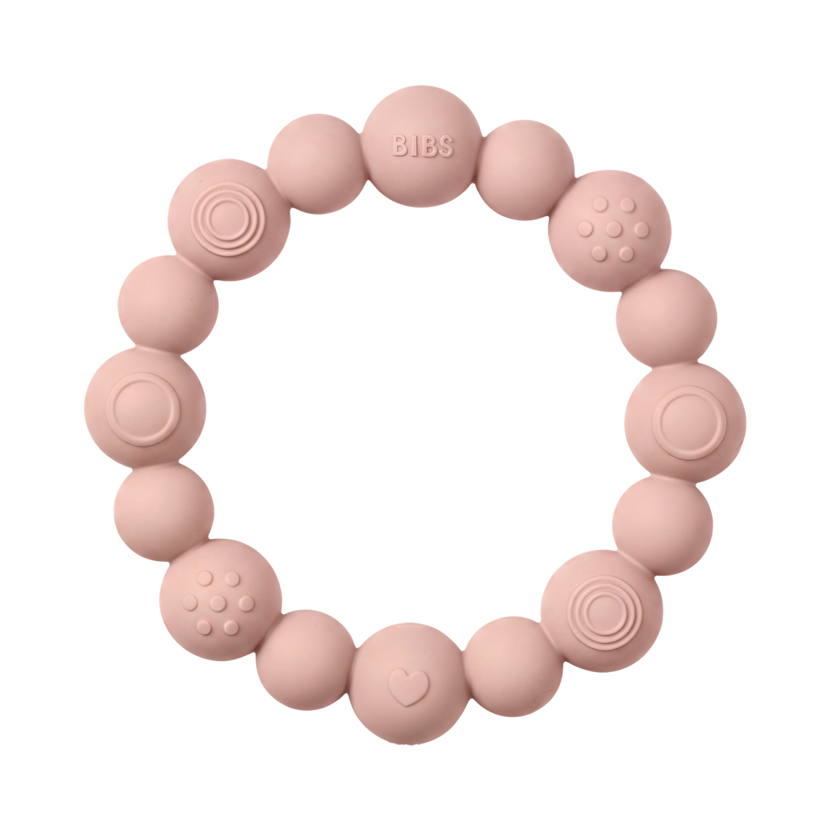 Beaded Teething Ring - Blush
