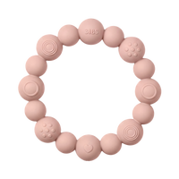 Beaded Teething Ring - Blush