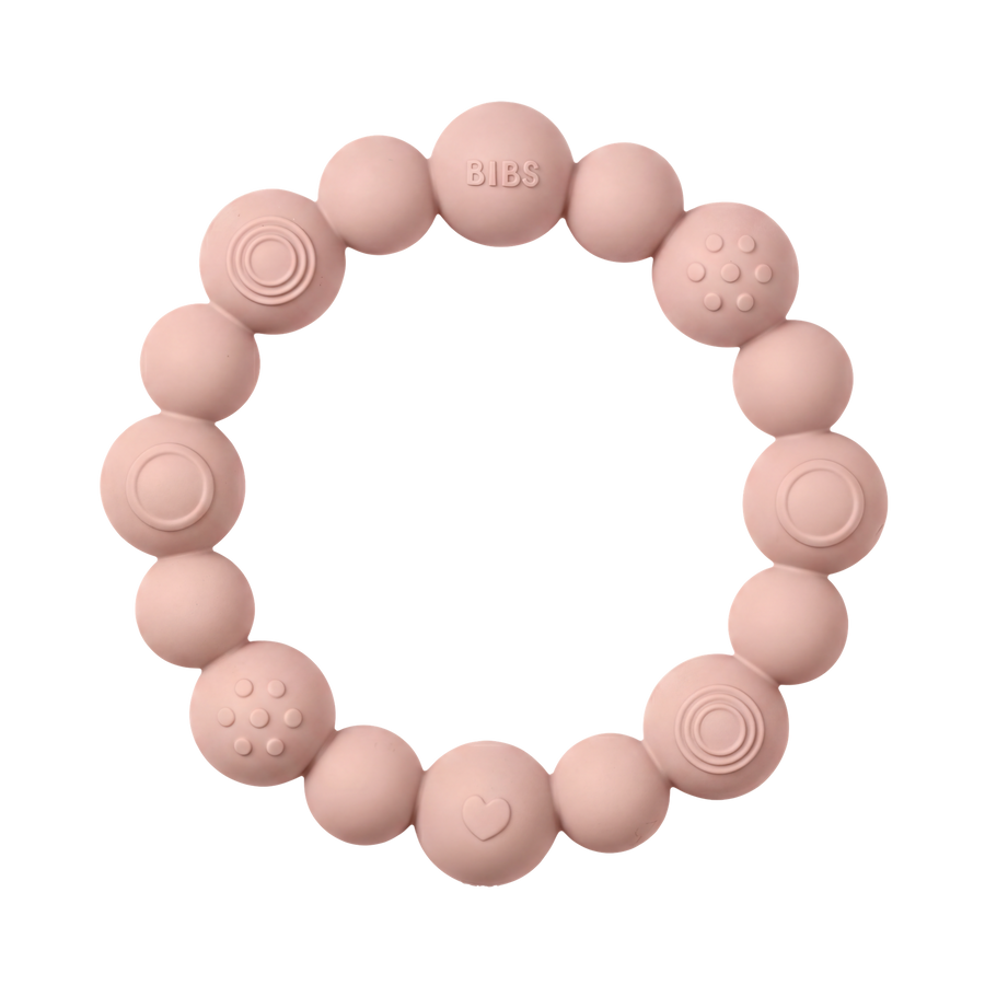 Beaded Teething Ring - Blush
