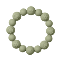 Beaded Teething Ring - Sage