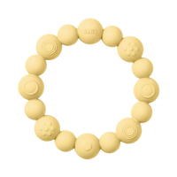 Beaded Teething Ring - Pale Butter