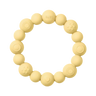 Beaded Teething Ring - Pale Butter
