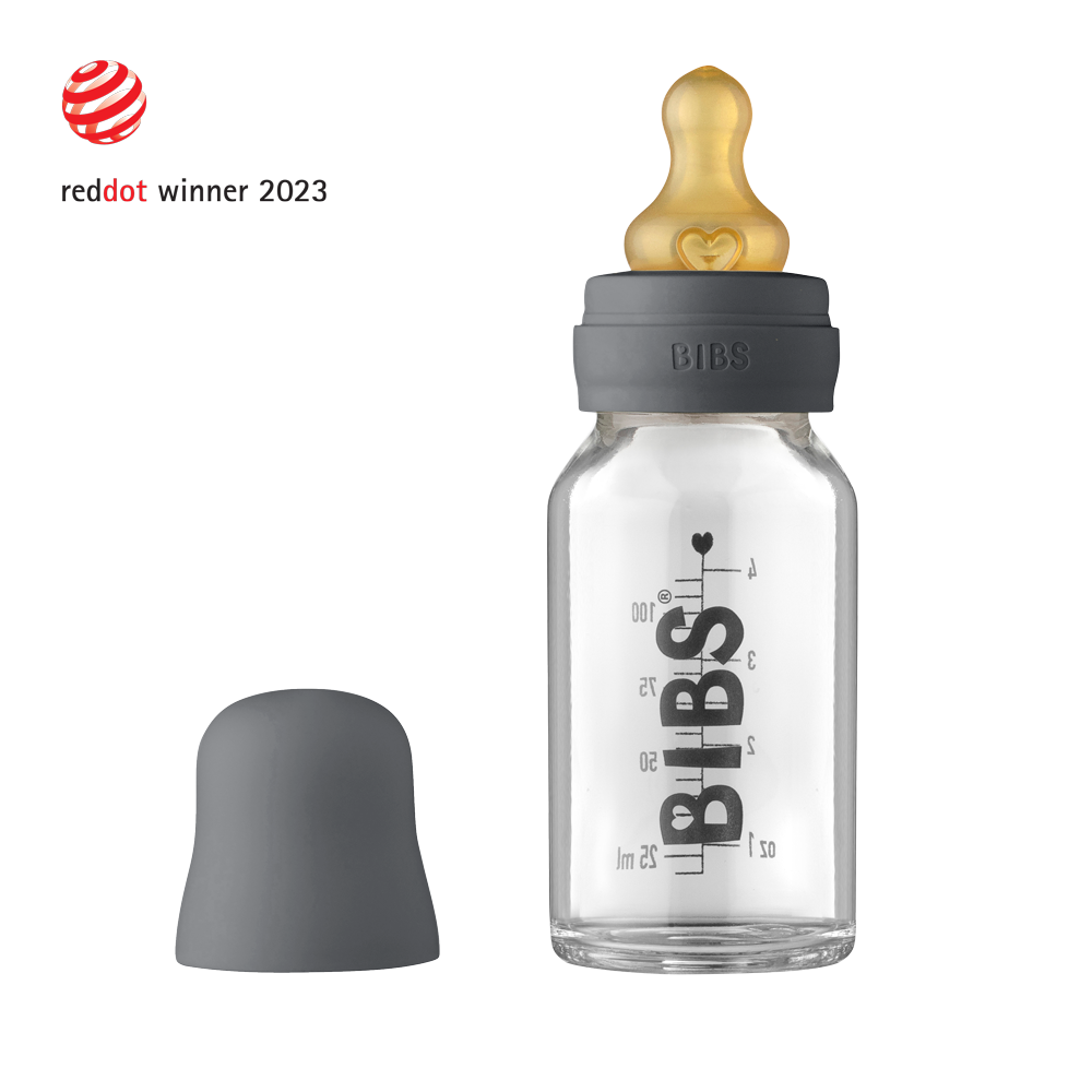 BIBS Baby Glass Bottle Complete Set 110ml Woodchuck