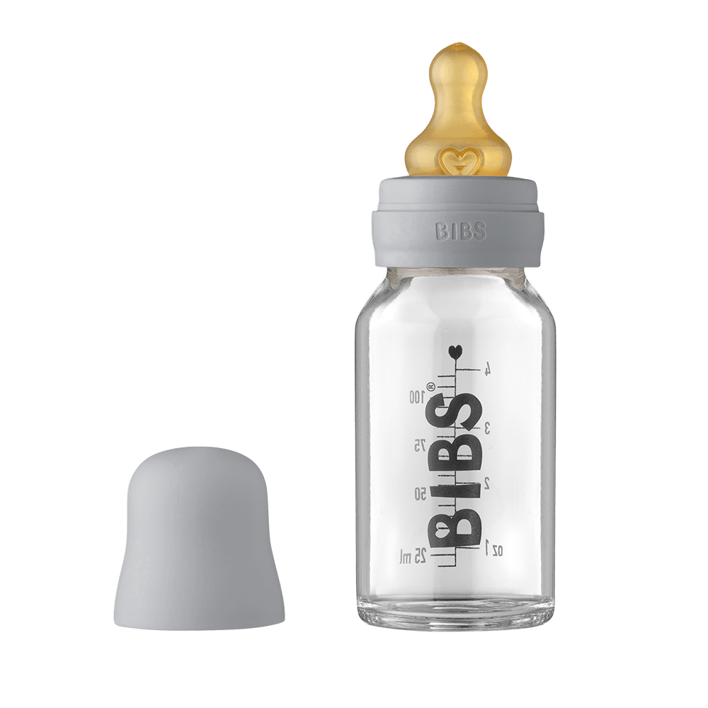 Baby Glass Bottle Complete Set 110ml - Cloud - BIBS