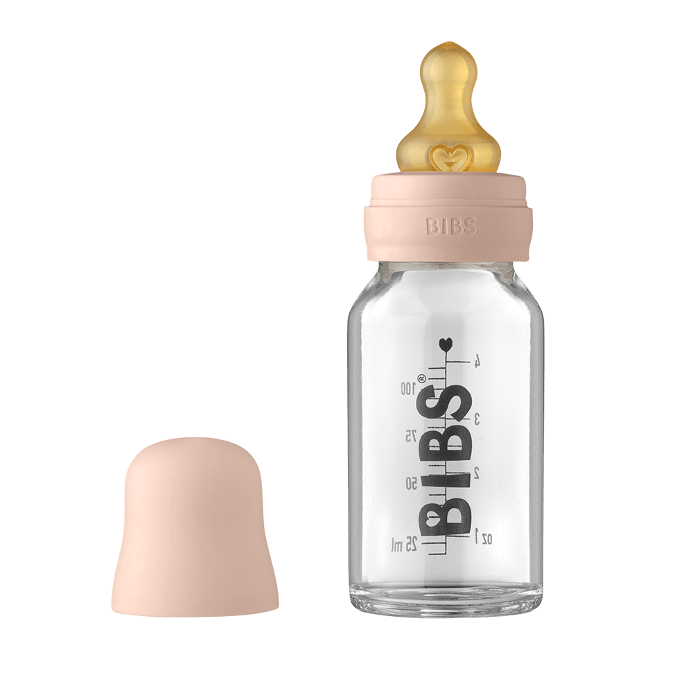 Baby Glass Bottle Complete Set 110ml - Blush - BIBS