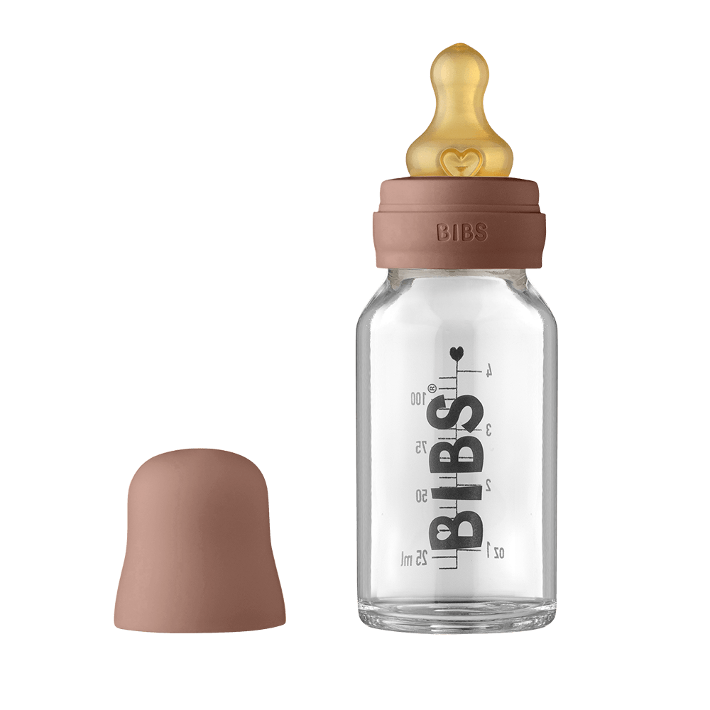 Baby Glass Bottle Complete Set 110ml - Woodchuck - BIBS