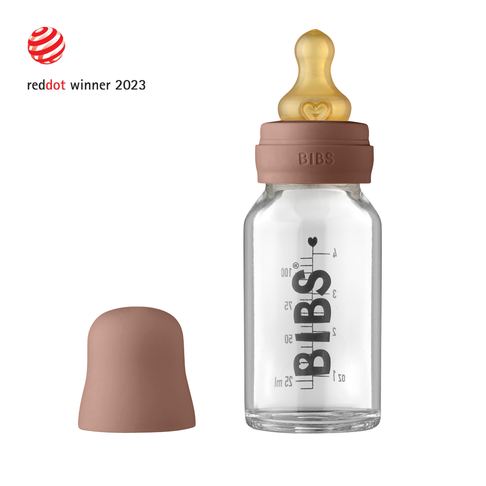 Baby Glass Bottle Complete Set 110ml - Woodchuck