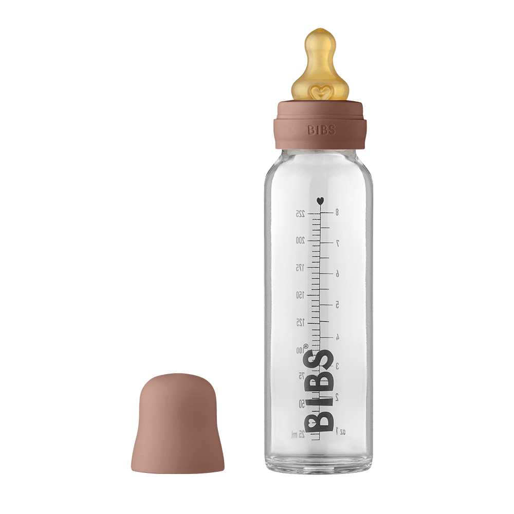 Baby Glass Bottle Complete Set 225ml - Woodchuck - BIBS