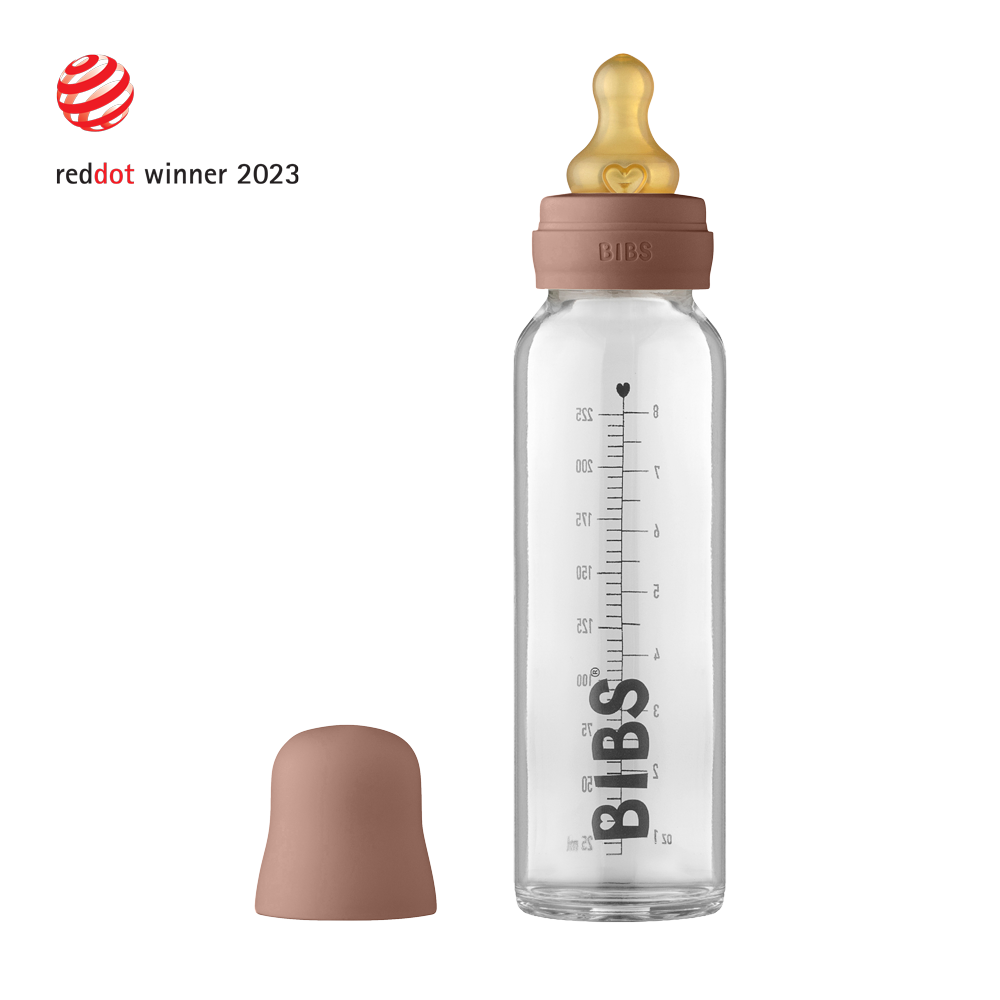 BIBS Baby Glass Bottle Complete Set 225ml Woodchuck