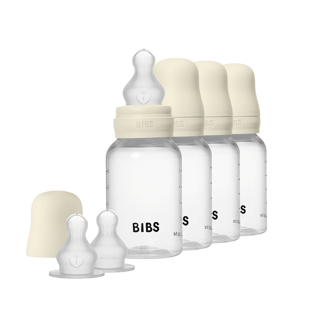 Set Biberon In Vetro BIBS Anti-colica – 2 Pezzi Da 225 Ml Con Tettarella In Lattice, Favorisce L'allattamento Al Seno