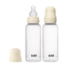 Baby BPA-Free PP Bottle Set 270ml 2 Pack Silicone - Ivory - BIBS