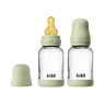 Baby Glass Bottle Set 120ml 2 Pack Latex - Sage - BIBS