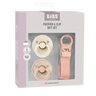 Colour Pacifier & Loop Clip Gift Set - Blush - BIBS