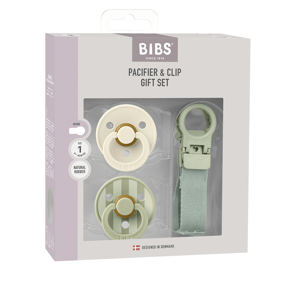Set Regalo Ciuccio Colour & Clip Loop - Sage