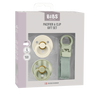 Colour Pacifier & Loop Clip Gift Set - Sage - BIBS