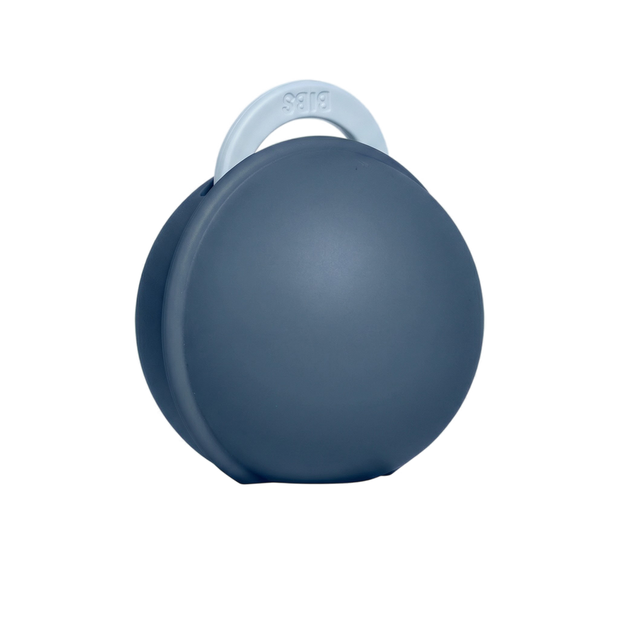 Colour Pacifier And Pacifier Case Mini - Baby Blue/Steel Blue