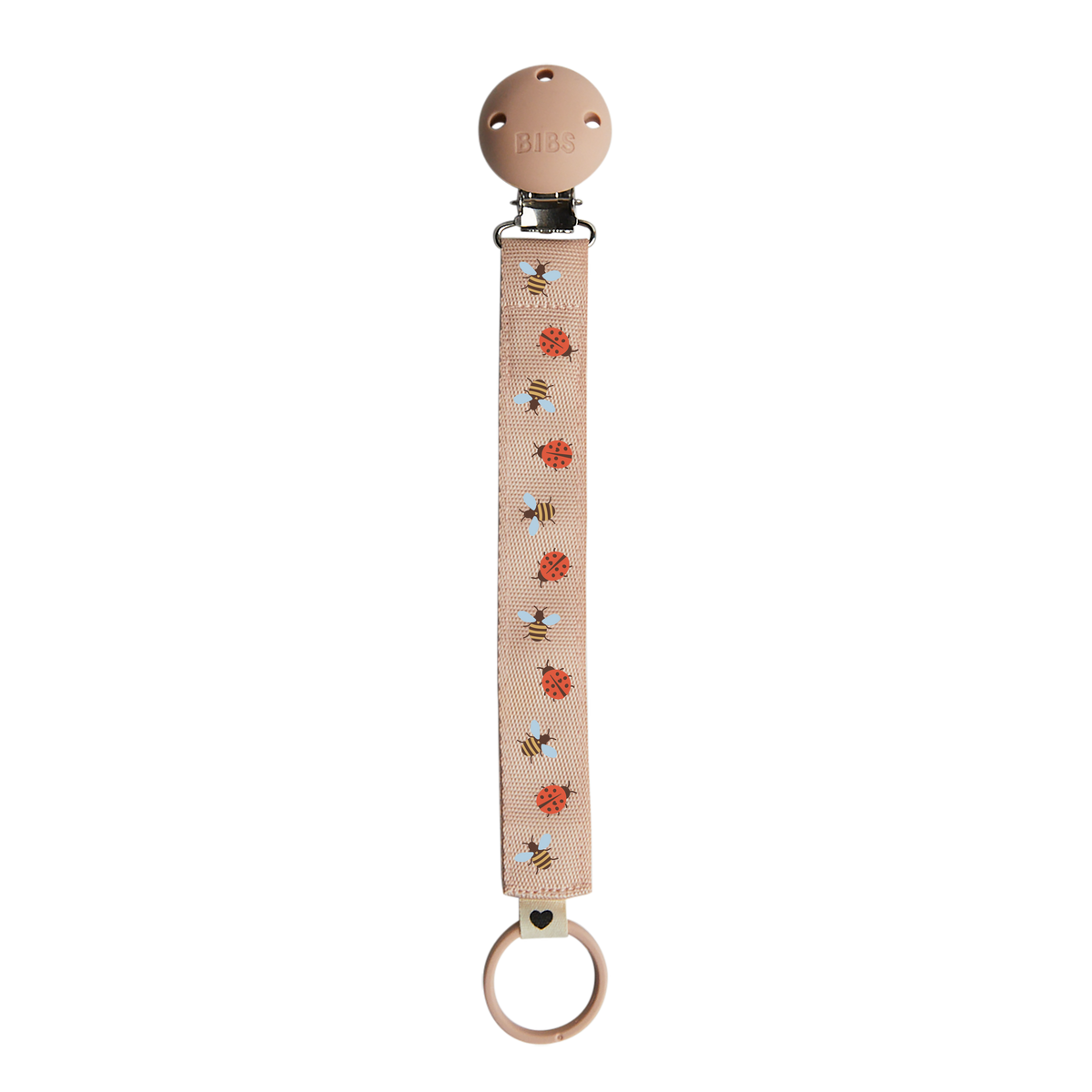 STUDIO Pacifier Clip Ribbon Ladybug Bumblebee Mix - Blush