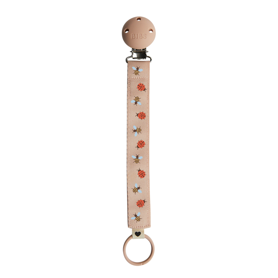 STUDIO Pacifier Clip Ribbon Ladybug Bumblebee Mix - Blush