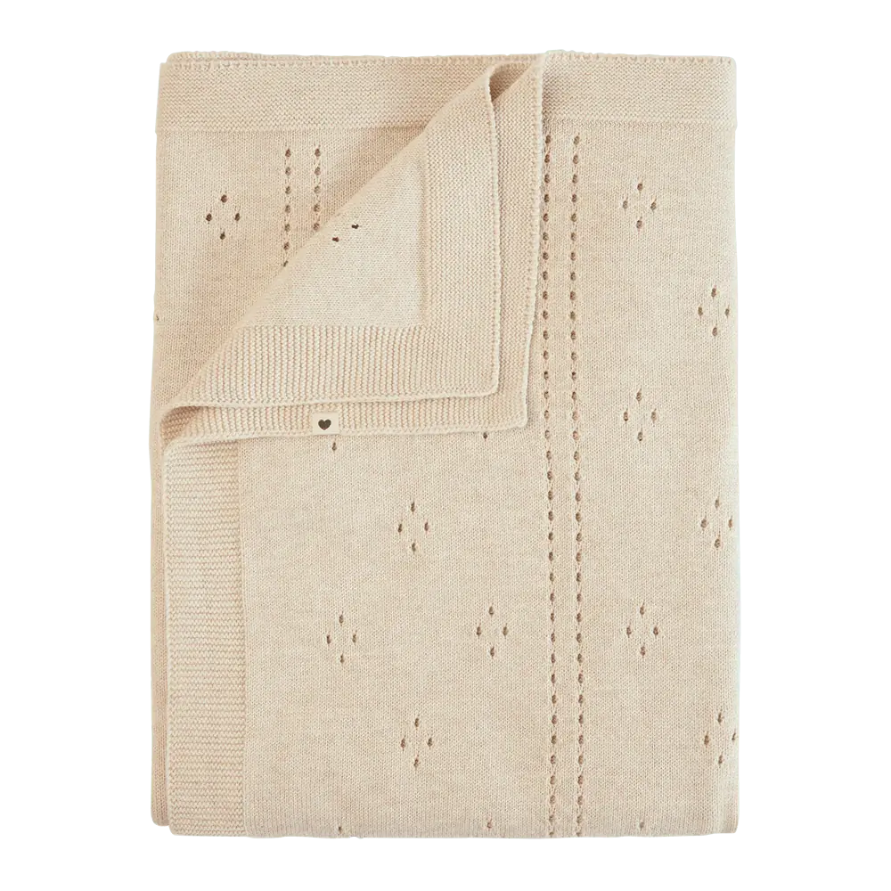 Pletena dekica Pointelle - Ivory
