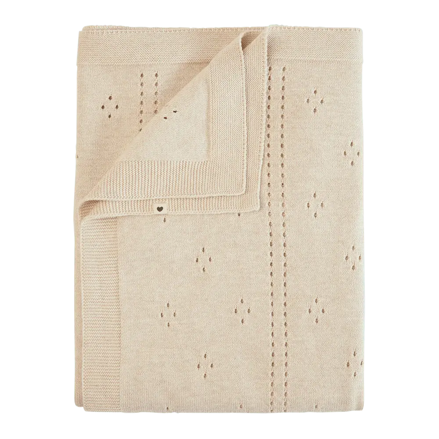 Gestrickte Decke Pointelle - Ivory
