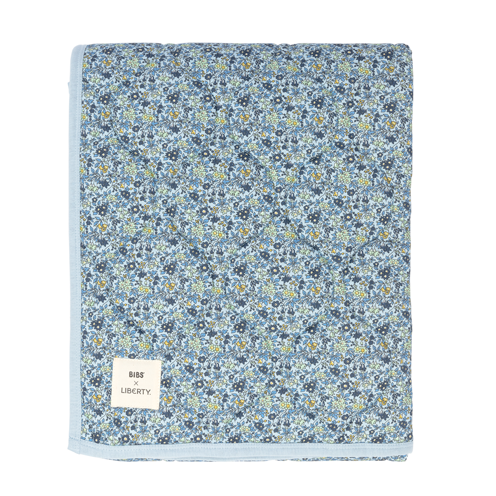FREE GIFT | BIBS x LIBERTY Quilted Blanket Chamomile Lawn - Baby Blue